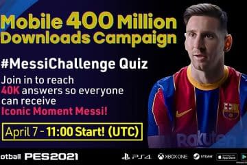 eFootball PES 2021 mobile version has been downloaded more than 400 million times