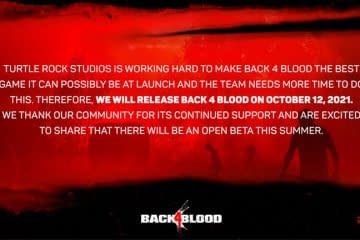 Back 4 Blood release date postponed
