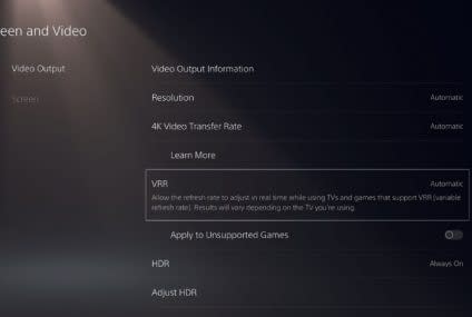 PS5 VRR (Variable Refresh Rate) support update announced