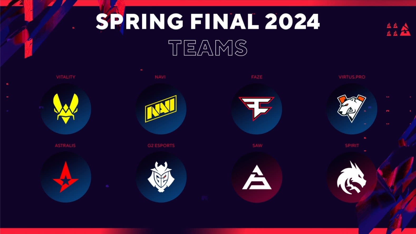 BLAST Premier Spring Final 2024 Teams Announced