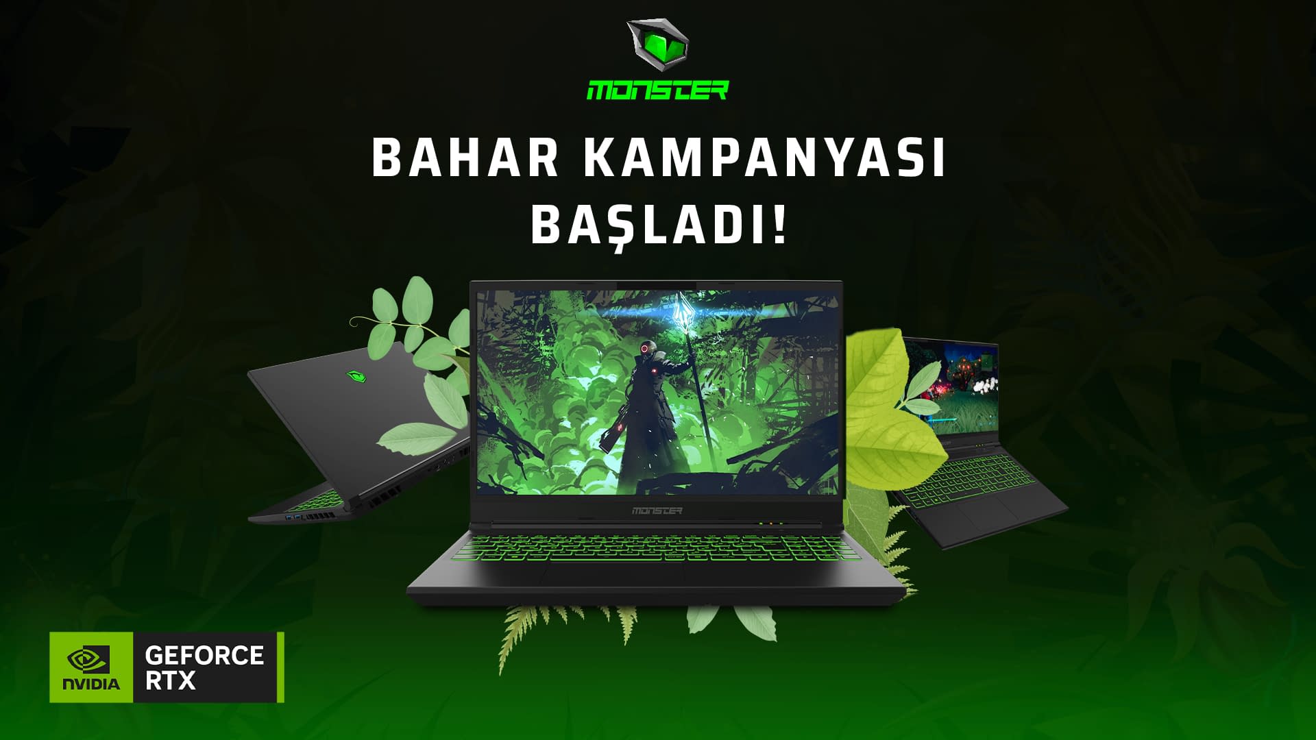 Spring campaign in Monster Notebooks! NVIDIA Geforce RTX 30 series discount on Pcs!