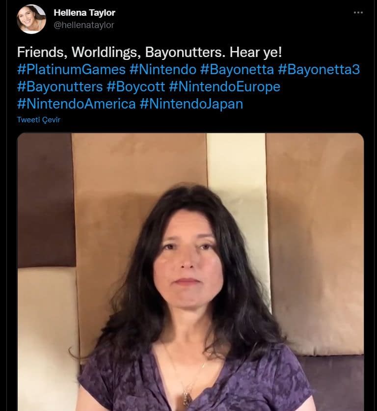 Hellena Taylor calls for a boycott of Bayonetta 3