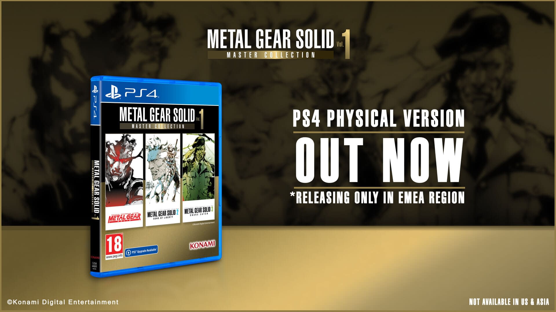 METAL GEAR SOLID: MASTER COLLECTION Vol.1 PS4 Physical Version Released!