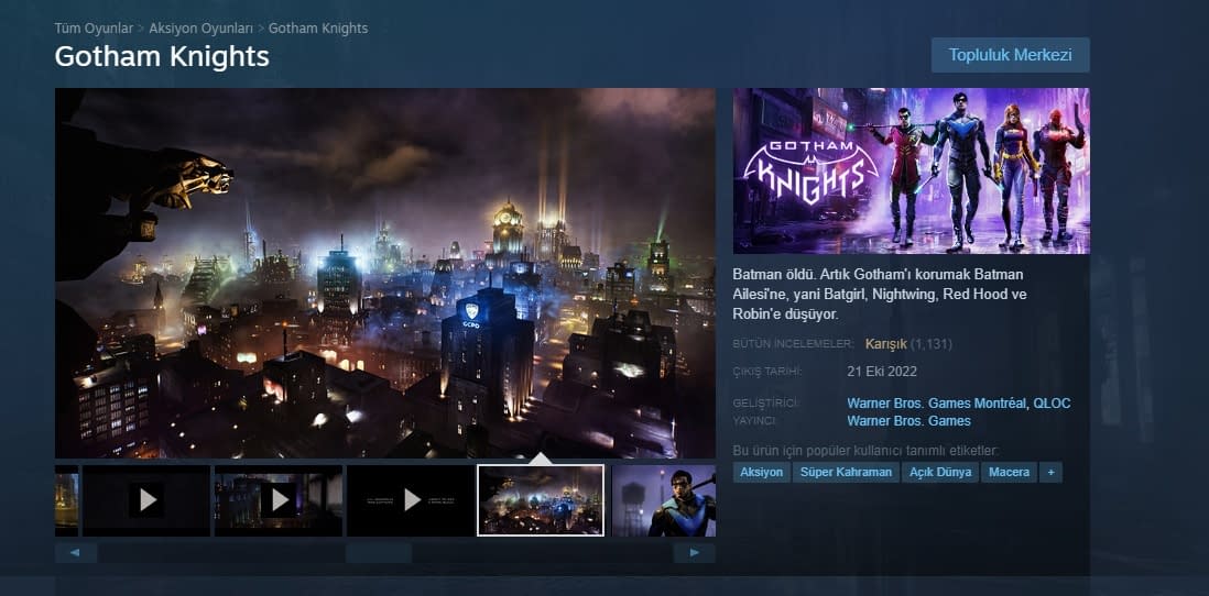 Gotham Knights Debuted: Steam Reviews Mixed!