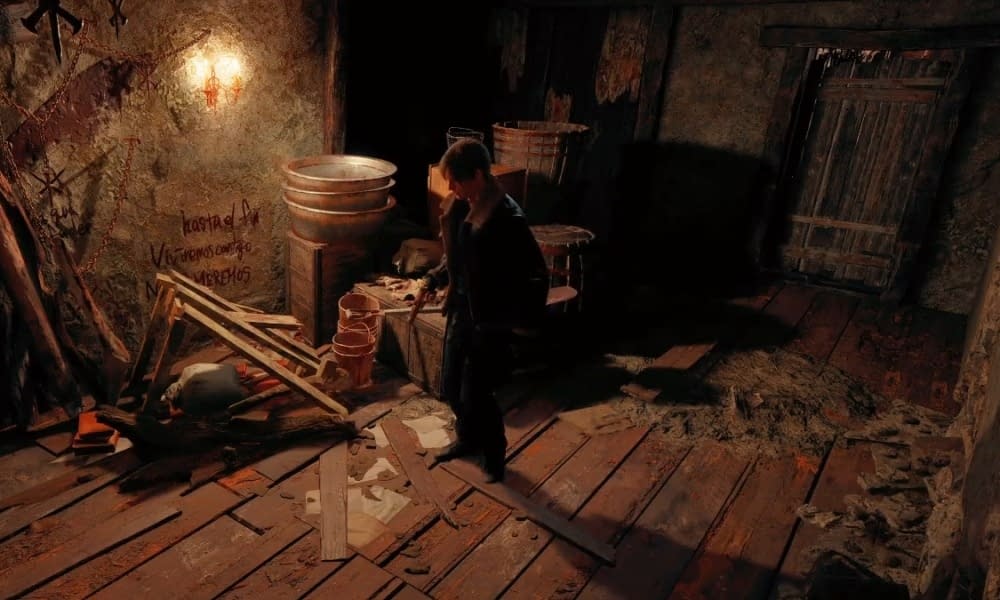 Resident Evil released a fixed camera view video for 4 Remake
